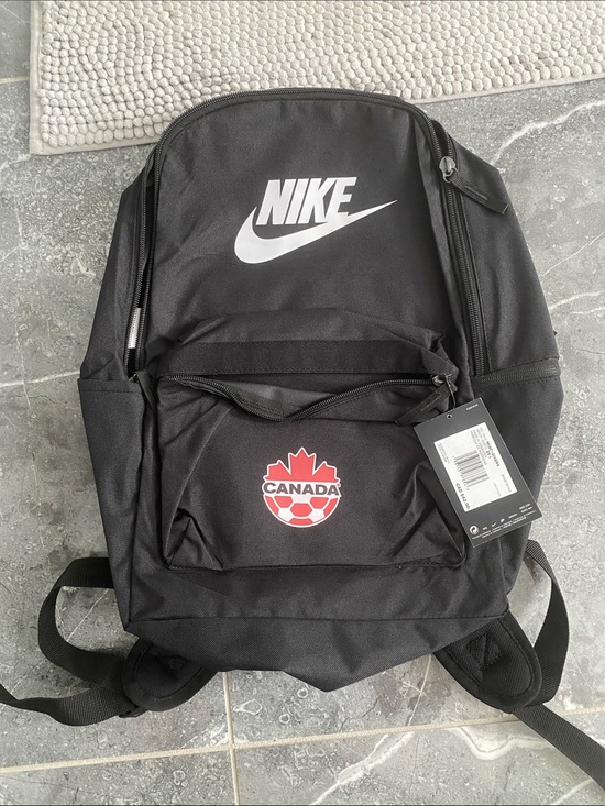 Nike Other - Nike Black Backpack with White Swoosh and Red Canada Emblem